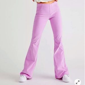 NWOT Free People / We The Free Penny Cord Flare Leg Pull On Pants Jeans Z23